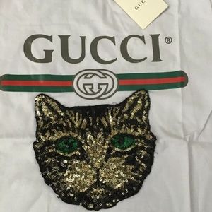 Fashionable Gucci Sequence cat T-shirt